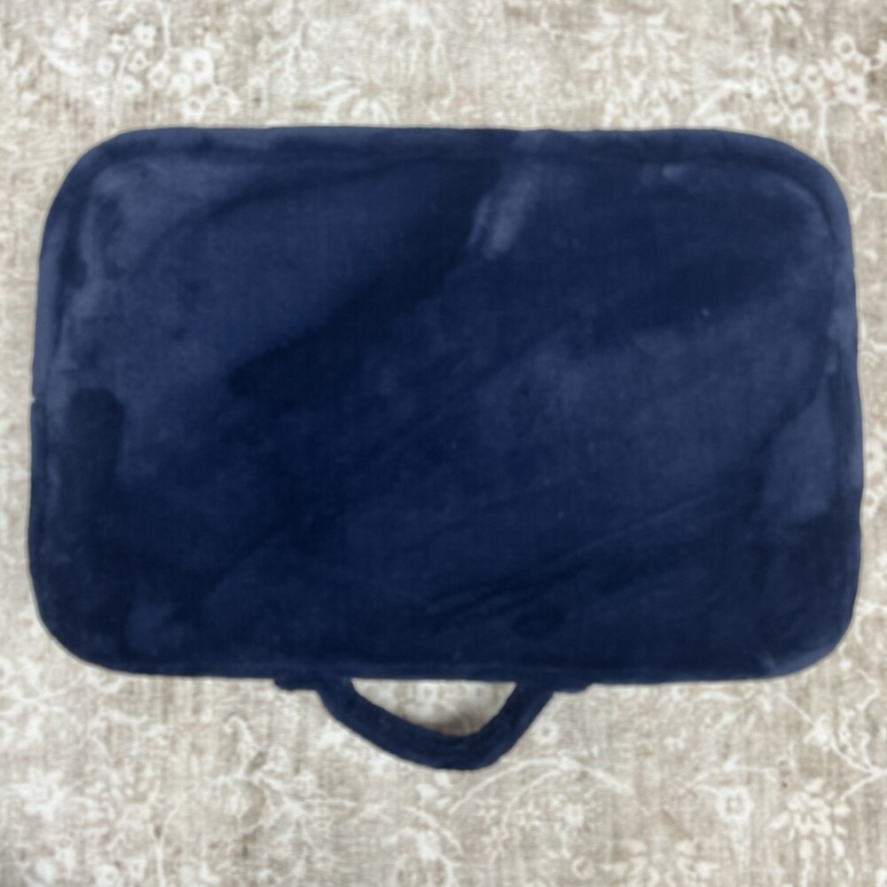 UGG Coco Bamboo Lap Desk Navy Blue Velvet Pillow 12" x 18" Storage Portable